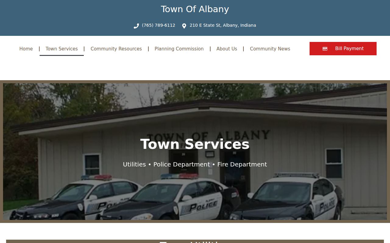 Albany warrant records police contact and town services page