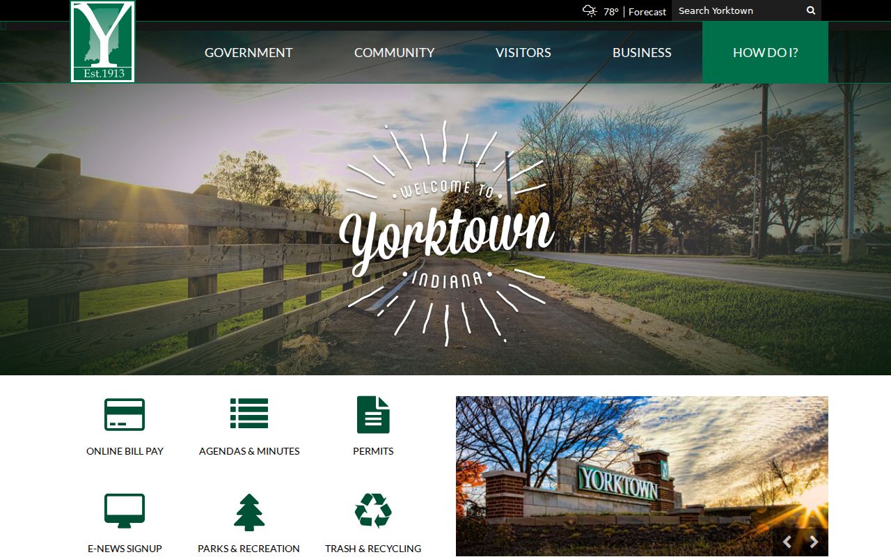 Yorktown warrants current municipal contact navigation