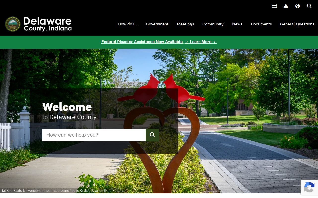 Delaware County government building and public service navigation